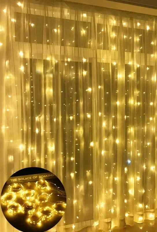 3X3M Curtain Fairy Lights 